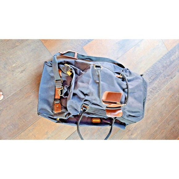 Jaguar Luggage Suitcase Travel Bag BLACK With Leather Trim With Wheels - Picture 1 of 5